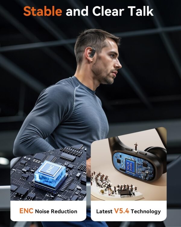 71-GSozIi7L._AC_SL1500_ Wireless Earbuds, Sports Bluetooth 5.4 Headphones, Ear Buds with ENC Noise Canceling Mic, 80Hr Playtime Earphones, Palm-Sized, LED Power Display, IPX7 Waterproof Headset for Workout Running, White