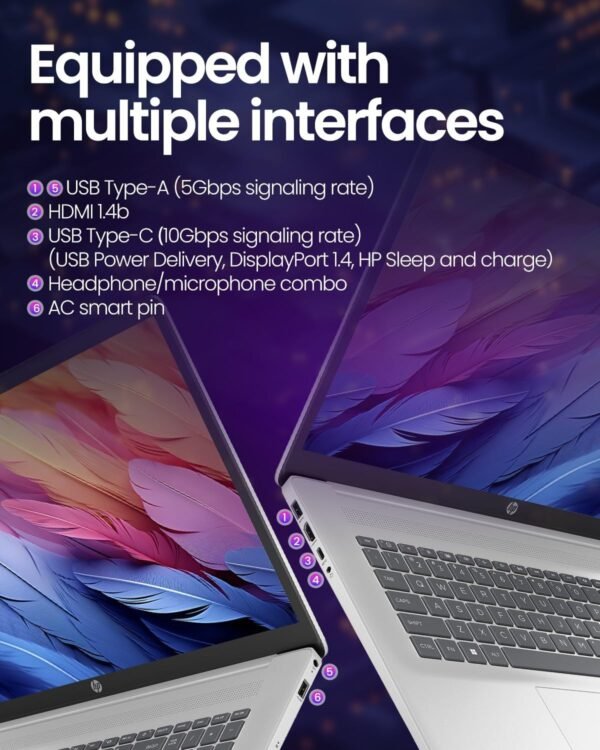 710YXgh9PqL._AC_SL1500_ HP 17-inch Touchscreen Business Laptop · Intel 12-Core Ultra 7 255U · 12 NPU Tops · AI Copilot Ready · HD+ Display · Backlit KB · Privacy Camera · Win 11 Pro · w/Accessory (64GB DDR5 | 2TB SSD)