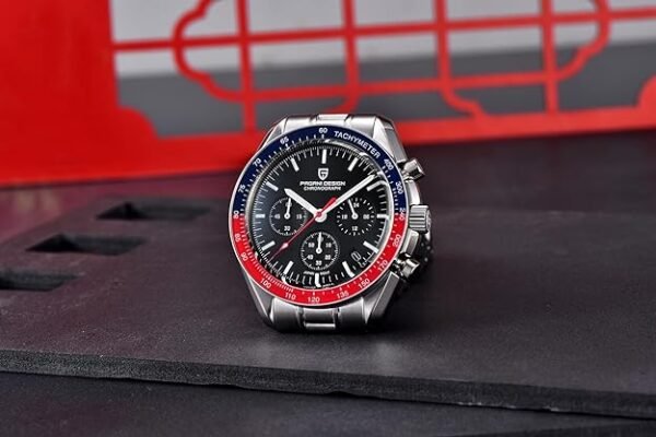 Pagani Design Men's Chronograph Quartz Dial 40mm VK63 Movement Stainless Steel Mirror Sapphire Watch 100 Meter Water Resistant Sport Watch