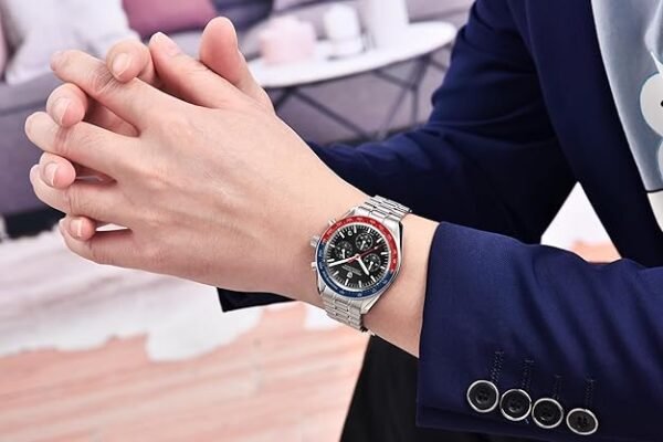 Pagani Design Men's Chronograph Quartz Dial 40mm VK63 Movement Stainless Steel Mirror Sapphire Watch 100 Meter Water Resistant Sport Watch