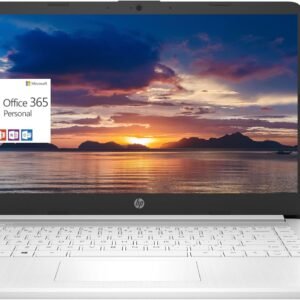 HP 2024 Premium 14" Micro-Edge Portable Laptop Student Business, Intel Quad-Core N4120, 4GB RAM, 128GB (64GB eMMC+ 64GB Card), Webcam, WiFi, Windows 11S + 1 Year Office 365, MarxsolAccessory White