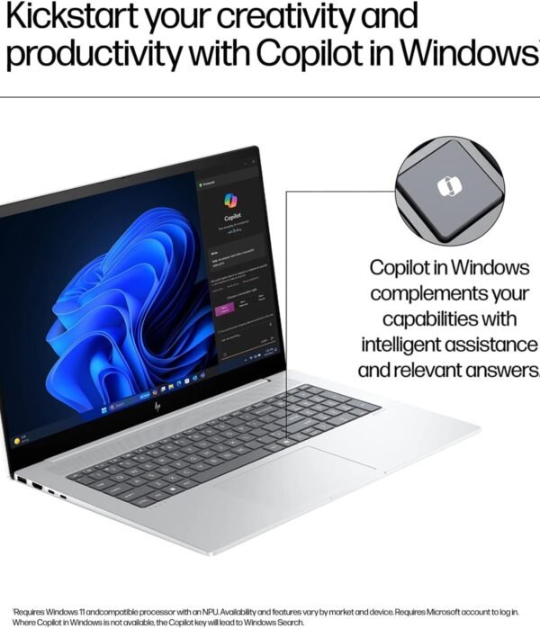 HP Envy Touchscreen Laptop for Business - 17.3" FHD Anti-Glare Display, Intel 16-Cores Ultra 7 155H (up to 4.8 GHz), Windows 11 Pro, Backlit Keyboard, Wi-Fi 7 (16GB DDR5 RAM | 512GB SSD)