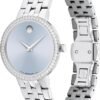 Movado Museum Classic Women's Watch - Swiss Quartz, Stainless Steel Bracelet - Lab-Grown Diamond Bezel - 30mm
