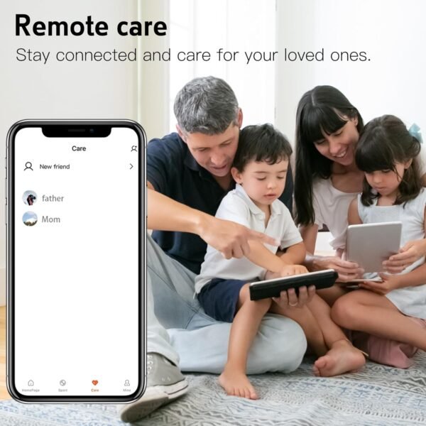 Blood Pressure Smart Watch with Air Bag Cuff, 1.92" lPS Color Screen, 24/7 Heart Rate Blood Oxygen Sleep Respiration Rate Health Monitor Activity Tracker Familiy Data Sharing (Blue)