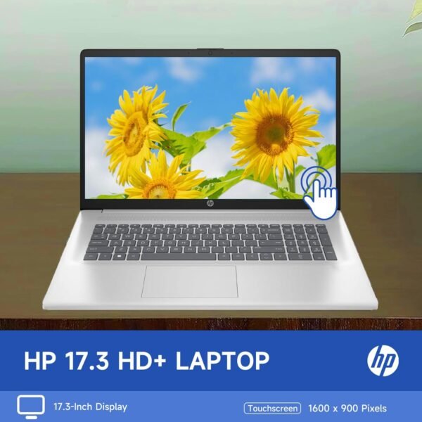 HP High-Performance 17.3" Laptop, 17.3" HD+ Touchscreen, 8-Cores Intel i3-N305, 32GB RAM, 128GB eMMC + 2TB PCIe SSD, Webcam, HDMI, Numeric Keypad, Wi-Fi 6, Windows 11 Pro, Silver