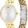 Movado Museum Classic Women's Watch - Swiss Quartz, Stainless Steel Bracelet - Lab-Grown Diamond Bezel - 30mm