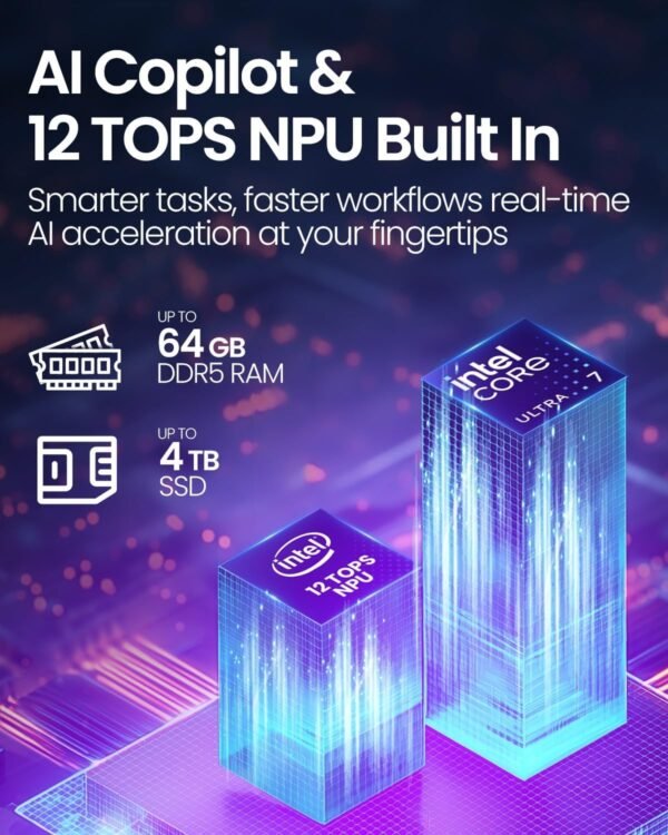 71VwlDtL0fL._AC_SL1500_ HP 17-inch Touchscreen Business Laptop · Intel 12-Core Ultra 7 255U · 12 NPU Tops · AI Copilot Ready · HD+ Display · Backlit KB · Privacy Camera · Win 11 Pro · w/Accessory (64GB DDR5 | 2TB SSD)