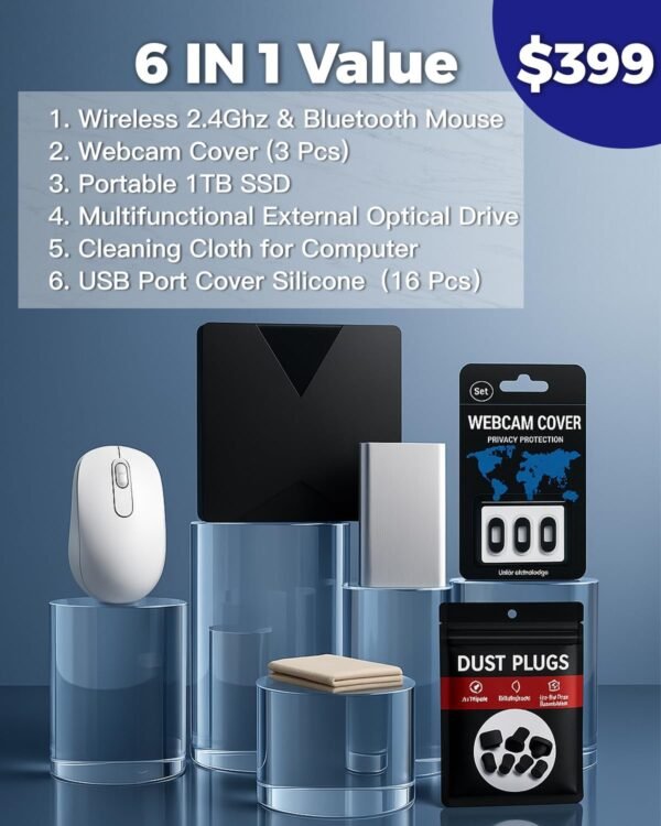 71d2Jw8DQnL._AC_SL1500_ HP 17-inch Touchscreen Business Laptop · Intel 12-Core Ultra 7 255U · 12 NPU Tops · AI Copilot Ready · HD+ Display · Backlit KB · Privacy Camera · Win 11 Pro · w/Accessory (64GB DDR5 | 2TB SSD)