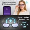 Vital Smart Glasses for Men AI Translation – Open-Ear Bluetooth 5.3 Audio, 130-Language Translator Vital Smart Glasses for Women UV400 Blue-Light Blocker Voice-Assistant Eyewear AI Glass