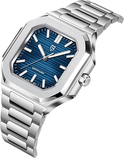 Pagani Design Watches for Men Japanese VH31 Movement with Scratch-Resistant Sapphire Crystal, 100m Waterproof, 316L Stainless Steel, Dress & Casual Wrist Watch for Men