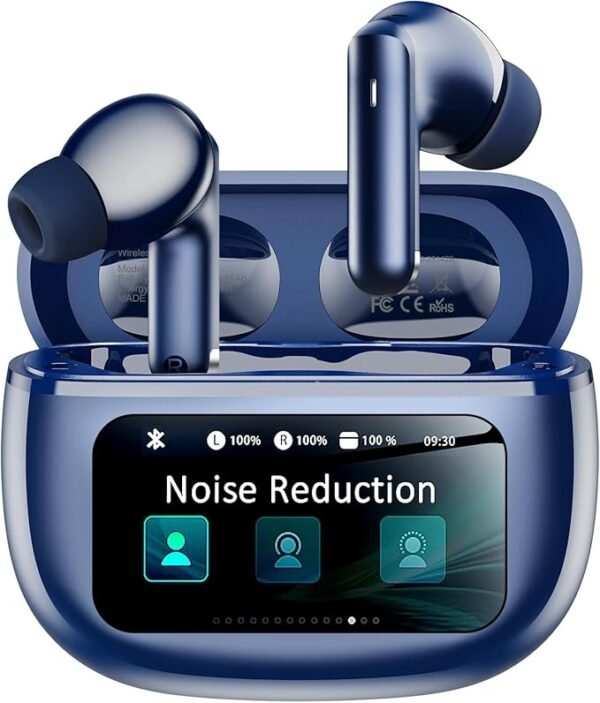 Wireless Earbuds, Ear Buds Active Noise Cancelling with Charging Case, 6.0 Bluetooth Earbuds with AI Clear Calls, 40H Playtime for Sports & Working, Stereo Sound Headphones for iPhone/Android/iPad