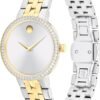 Movado Museum Classic Women's Watch - Swiss Quartz, Stainless Steel Bracelet - Lab-Grown Diamond Bezel - 30mm