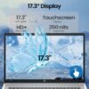 HP 17.3" HD+ Touchscreen Laptop, AMD Ryzen 5 7430U, 32GB RAM, 2TB SSD, Webcam, HDMI, Backlit Keyboard, Fingerprint Reader, Wi-Fi 6, Windows 11 Home, Blue