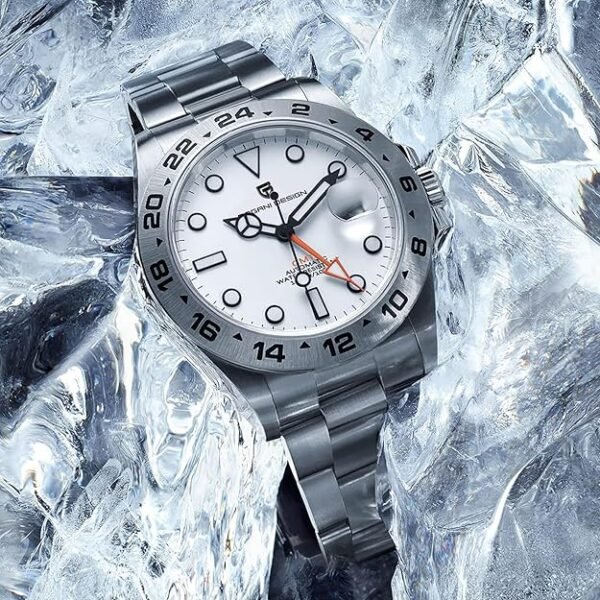 PAGRNE DESIGN Pagani Design Watches for Men Japanese NH34 Automatic GMT Watches Mechanical 40mm Stainless Steel Sapphire Mirror 10Bar Dive Watch 1762