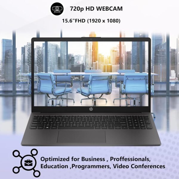 HP 250 255 G10 Business Laptop 15.6" FHD Display, Intel Core i5-1334U (Beats AMD Ryzen 5 7530U) 16GB RAM, 512GB PCIe SSD for Home, Student, Webcam, Numeric Keypad, Windows 11 Pro