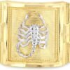 Ioka - 14K Solid Yellow Gold 14MM Scorpion Men's Ring