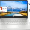 HP 2024 Premium 14" Micro-Edge Portable Laptop Student Business, Intel Quad-Core N4120, 4GB RAM, 128GB (64GB eMMC+ 64GB Card), Webcam, WiFi, Windows 11S + 1 Year Office 365, MarxsolAccessory White