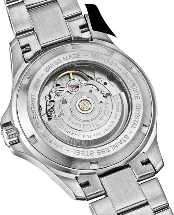 Hamilton Watch Khaki Field King Auto | Swiss Made | 40mm Stainless Steel Case | Black Dial Analog Watch | Silver Stainless Steel Bracelet