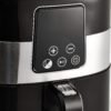 Basics 3.2 Quart 6-In-1 Air Fryer (Fry, Crisp, Roast, Bake, Reheat, Dehydrate), Non-Stick, with Timer, Auto Shut-Off, Digital Touch Screen, 180-400°F, 1400W, Black/Silver