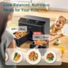 Dual Air Fryer 9Qt – 10-in-1, Fresh Balanced Meals for Family and Children with Double Baskets, Sync Cook & Finish to Bake, Roast, Reheat, Broil & 130 Recipes for Easy Cooking, Dishwasher Safe