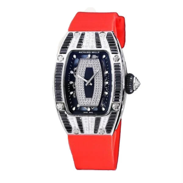 Richard Mille Rm 07-01 Ladies Automatic Watch Black With Diamonds Dial