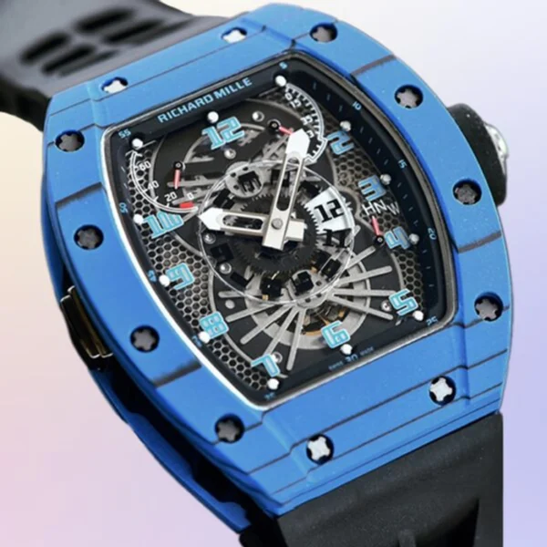 product-img-686366651ca3ce22f77a624a Richard Mille Rm022 Men Black Dial Rubber Band