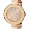 Brand New Movado Bold Women’s Rose Gold Crystal Dot Bangle Watch