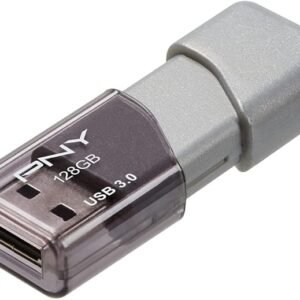 128GB Turbo Attache 3 USB 3.0 Flash Drive, Grey (Pack of 1)