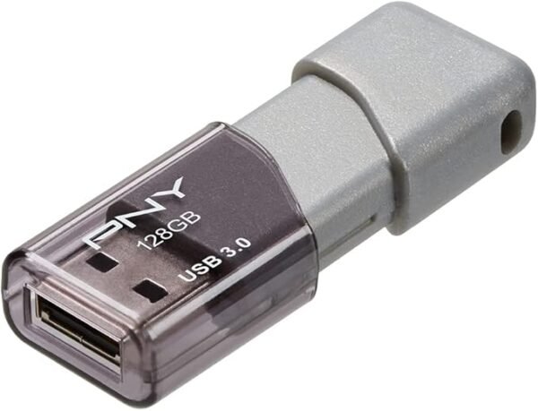 128GB Turbo Attache 3 USB 3.0 Flash Drive, Grey (Pack of 1)