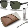 Ray-Ban RB3663 Square-Round Shaped Sunglasses for Men & Women with Official RAYBAN Eyewear Kit