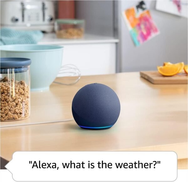 Echo Dot (newest model), Vibrant sounding Alexa speaker, Great for bedrooms, dining rooms and offices, Deep Sea Blue