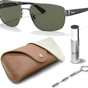 Ray-Ban RB3663 Square-Round Shaped Sunglasses for Men & Women with Official RAYBAN Eyewear Kit