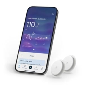 61JkLQxqhaL._SL1500_ Lingo Continuous Glucose Monitor (CGM) & App (Pack of 2). Made by Abbott. Know the impact of what you eat. 1 Lingo biosensor lasts up to 14 Days*. Designed for iPhone 11 device or Later. US Only.