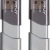 128GB Turbo Attaché 3 USB 3.0 Flash Drive, Silver (Pack of 2)