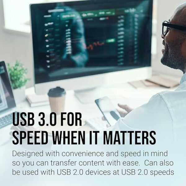 128GB Turbo Attaché 3 USB 3.0 Flash Drive, Silver (Pack of 2)