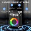 Karaoke Machine with 3 Wireless Microphones, Bluetooth Karaoke Speaker with 3 Mics for Adults/Kids, Portable PA System for Home Party with DJ Lights & Remote Contro, Support TWS/USB/TF Card/AUX/REC