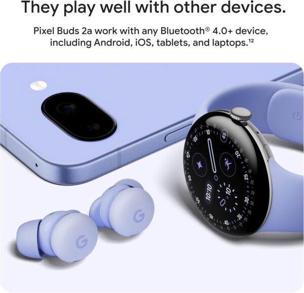 Google Pixel Buds 2a - Wireless Bluetooth Earbuds with Active Noise Cancellation and Transparency Mode - Lightweight, Comfortable Fit - 20-Hour Battery - Water Resistant - Built for Gemini - Hazel