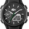 Lacoste LC33 Men's Analog and Digital Movement Watch, Silicone Strap, Water Resistant Up to 10ATM/100 Meters - Contemporary, Sporty - Premium Fashion Timepiece - Gift for Him - 45mm