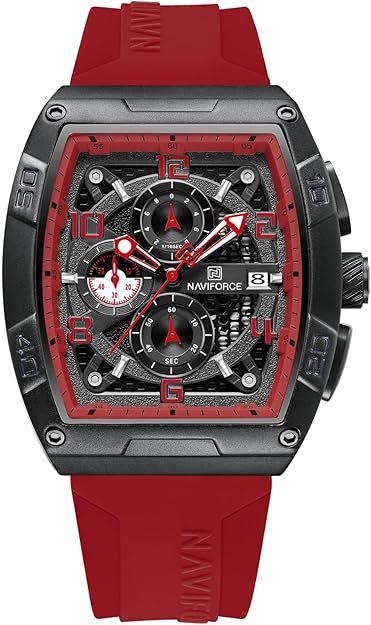 NAVIFORCE Men Quartz Watch Auto Date Week Business Dress Analog Wrist Watches