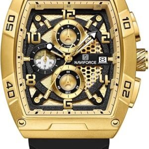 NAVIFORCE Men Quartz Watch Auto Date Week Business Dress Analog Wrist Watches