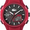 Lacoste LC33 Men's Analog and Digital Movement Watch, Silicone Strap, Water Resistant Up to 10ATM/100 Meters - Contemporary, Sporty - Premium Fashion Timepiece - Gift for Him - 45mm