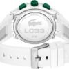 Lacoste LC33 Men's Analog and Digital Movement Watch, Silicone Strap, Water Resistant Up to 10ATM/100 Meters - Contemporary, Sporty - Premium Fashion Timepiece - Gift for Him - 45mm