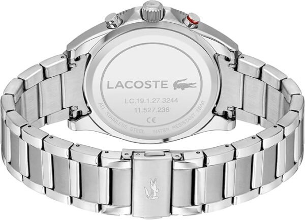 Lacoste Mainsail Men's Chronograph Watch - Stainless Steel - Water Resistant up to 5ATM/50 Meters - Contemporary, Sporty - Premium Fashion Timepiece - Gift for Him - 43mm