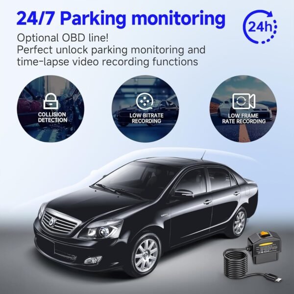 4 Channel Dash Cam 360° View,4K Front Rear Inside Dashcam,Left Right Dash Camera for Cars,Built-in GPS, 5G WiFi,Voice Control,Night Vision, 24/7 Recording Parking Mode Monitor, Free 128G Card