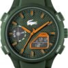 Lacoste LC33 Men's Analog and Digital Movement Watch, Silicone Strap, Water Resistant Up to 10ATM/100 Meters - Contemporary, Sporty - Premium Fashion Timepiece - Gift for Him - 45mm