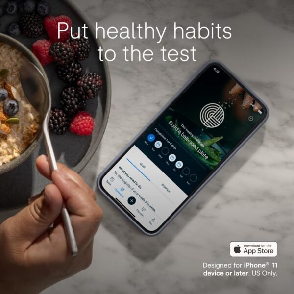 Lingo Wearable Continuous Glucose Monitor, OTC CGM & App, Made by Abbott. Tracks Glucose Response to Food, Fitness, Sleep. 1 Biosensor Lasts Up to 14 Days*. For iPhone 11 Device or Later, US Only.