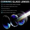 B.N.U.S Corning glass lenses polarized sunglasses for men and women UV400 Protection for Fishing Cycling Driving Italy made