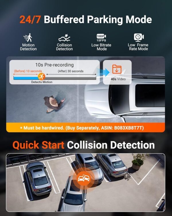 Vantrue N4S 3 Channel Front Inside Rear Dash Cam, 2.7K+1440P+1440P WiFi Dash Camera w/PlatePix™, STARVIS 2 x HDR x IR Night Vision, Voice Control, GPS, 24/7 Parking Mode, Support 1TB Max
