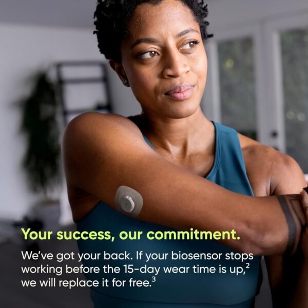 Stelo Glucose Biosensor & App by Dexcom - A Leader in Continuous Glucose Monitoring (CGM). 24/7 Tracking & Personalized Insights to Reveal Patterns. 2-Pack (Up to 15 Days Each). iOS & Android.