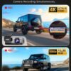 Navycrest 4K Dash Cam Front and Rear with 64GB Card, Built-in 5G WiFi, Dash Camera for Cars 4K Front and 1080P Rear, Dashcams for Cars Loop Recording, Gravity Sensor, 24-Hours Parking Mode